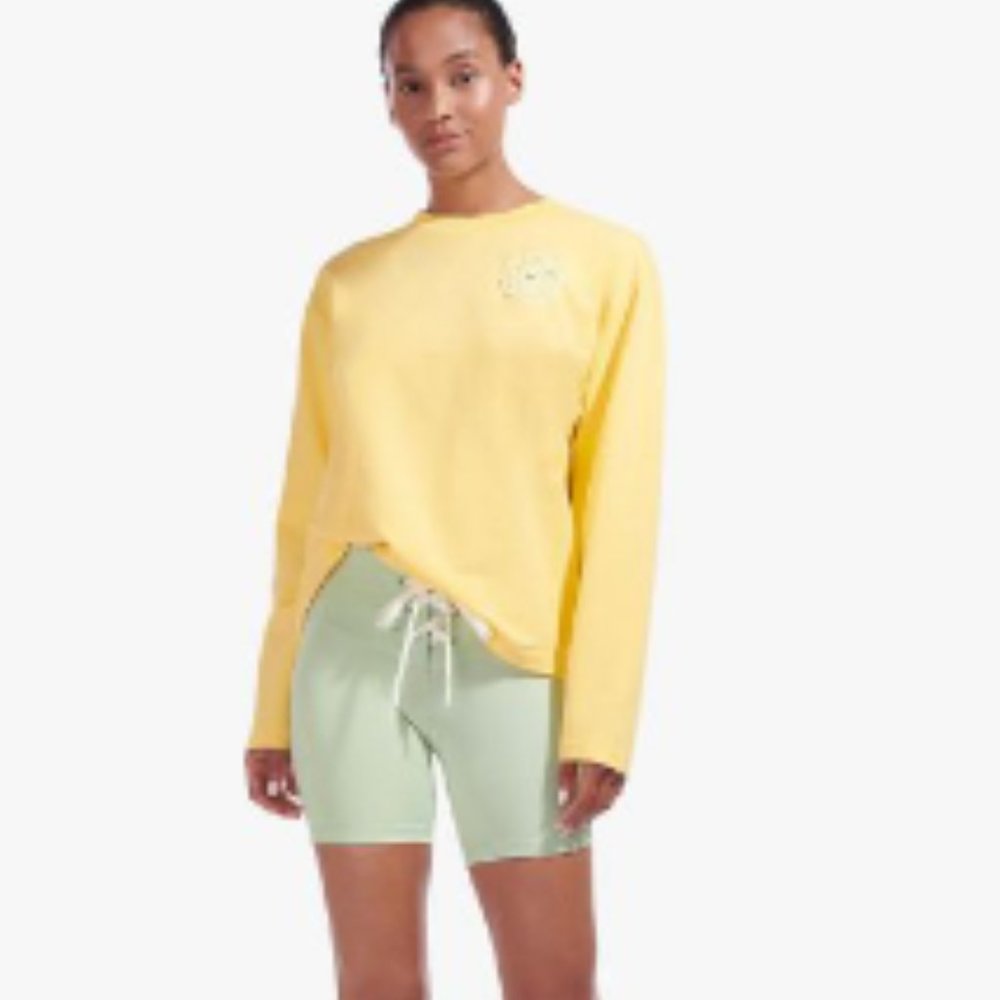 LIMITED EDITION New Balance Womens NB x Staud Sweatshirt Yellow - Picture 3 of 9